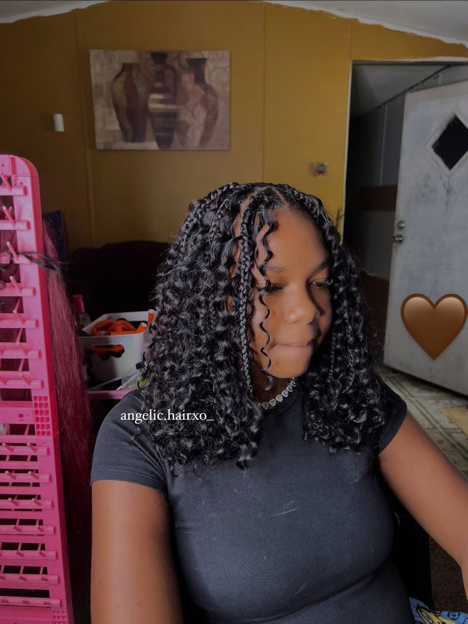 Black curly bob